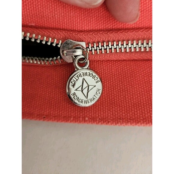 BCBGeneration Pink Studded Canvas Foldover Clutch - Picture 4 of 5